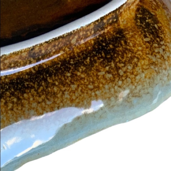 Owl Glazed Ceramic Muti Use Dish Tray Whimsical Blue Decorative Functional Art - Picture 5 of 6